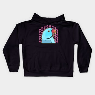 Blue Indian Ringneck AAAAA Kids Hoodie